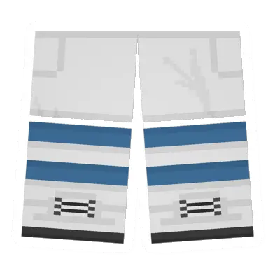 White Sawed-Off Shorts (Blue & White)