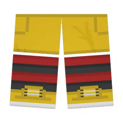 Yellow Sawed-Off Shorts (Red & Black)