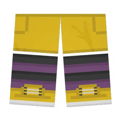 Yellow Sawed-Off Shorts (Purple & Black)