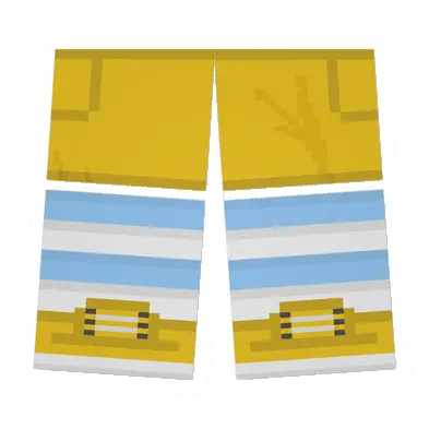 Yellow Sawed-Off Shorts (Light Blue & White)