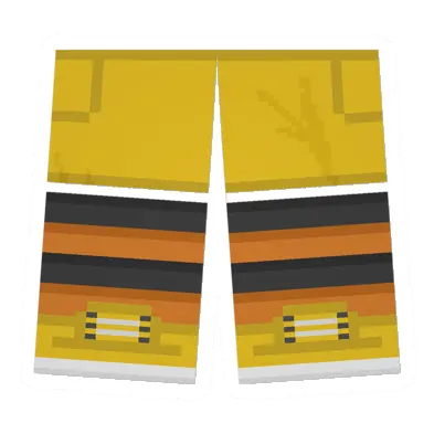 Yellow Sawed-Off Shorts (Orange & Black)