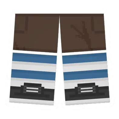 Corduroy Sawed-Off Shorts (Blue & White)