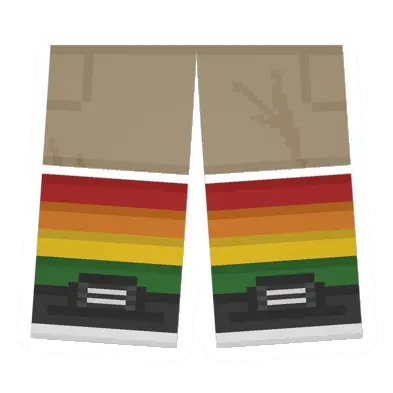 Khaki Sawed-Off Shorts (Rainbow)