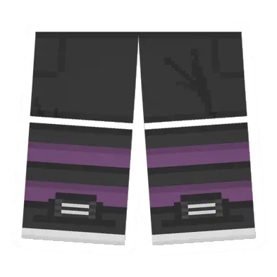 Trouser Sawed-Off Shorts (Purple & Black)