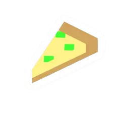 Green Mushroom Pizza Slice