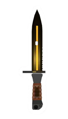 Golden Military Knife