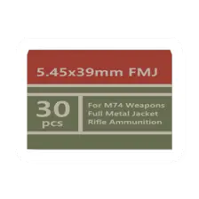 5.45x39mm M74 FMJ 30pcs Ammo Box