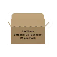 23x75mm Shrapnel-25 24pcs Ammo Box