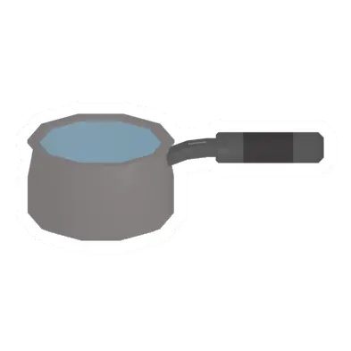 A noodle pot filled with water
