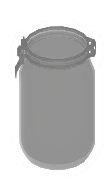 Empty glass bottle