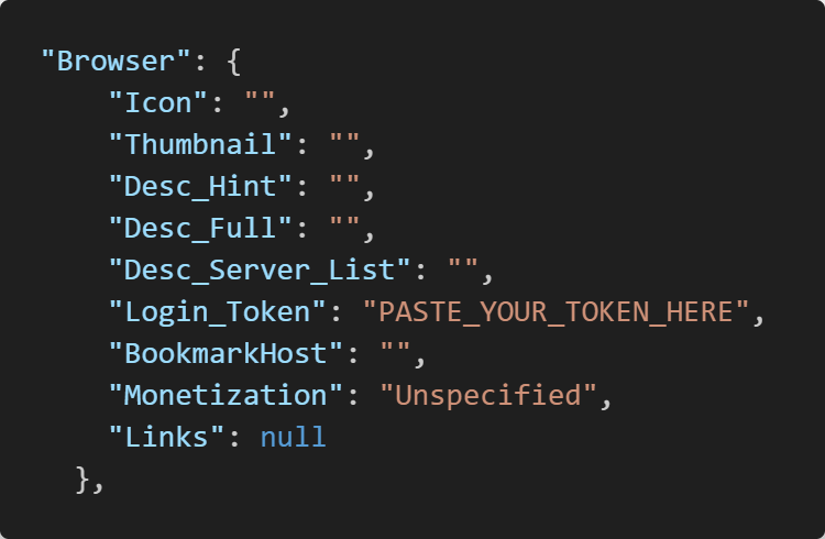 paste your token here