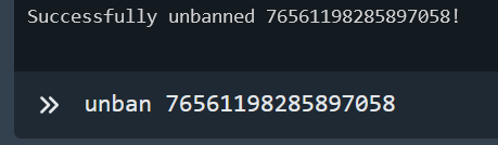 unban command